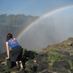 A bit scared at the edge of the "smoke that thunders"